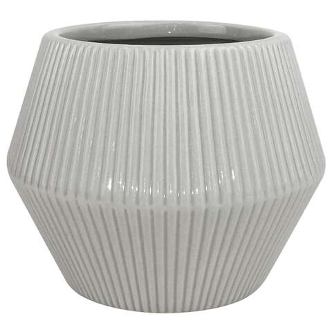 Trendspot Rena 6.5 in. H X 8 in. W X 8 in. D X 8 in. D Ceramic Planter Gray, Pack of 2