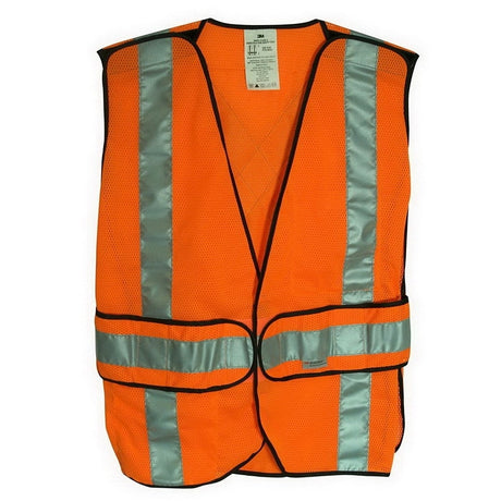 3M TEKK Protection 94625-80030T Reflective Safety Vest, One-Size, Fabric, Fluorescent Orange