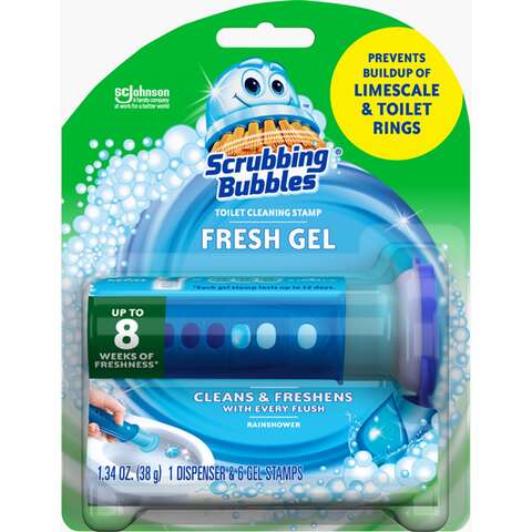 Scrubbing Bubbles Rainshower Scent Continuous Toilet Cleaning System 1.34 oz Gel