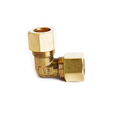 ATC 1/2 in. Compression X 1/2 in. D Compression Yellow Brass 90 Degree Elbow, Pack of 5