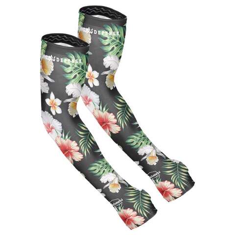 Farmers Defense S/M Polyester/Spandex Tropical Flower Multicolored Protection Sleeves, Pack of 3