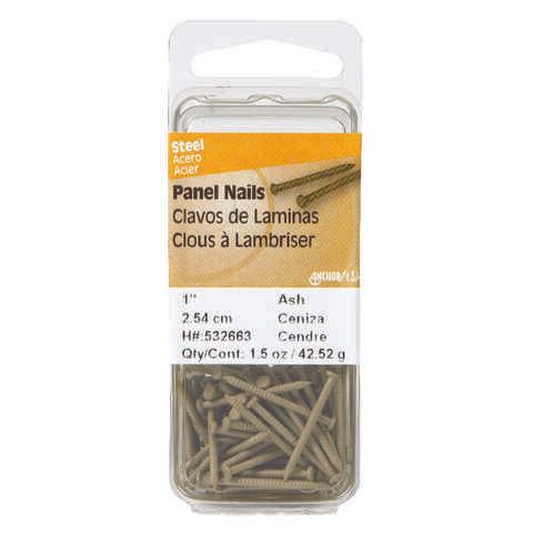 HILLMAN 1 in. Panel Steel Nail Large Head, Pack of 6