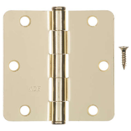 Ace 3-1/2 in. L Bright Brass Residential Door Hinge 3 pk