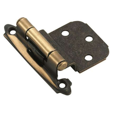 Amerock 2-3/4 in. L Antique Brass Cabinet Hinge 2 pk