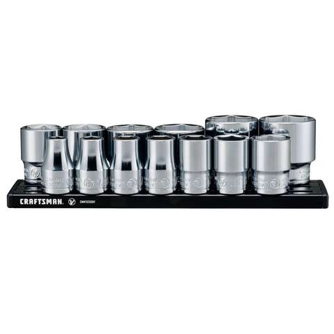 Craftsman V-Series 1/2 in. drive SAE 6 Point Socket Set 13 pc