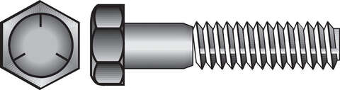 Hillman 1/2 in. D X 12 in. L Heat Treated Zinc Steel Hex Head Cap Screw 25 pk