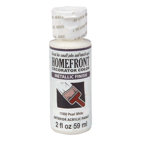 Homefront Metallic Pearl White Hobby Paint 2 oz, Pack of 3