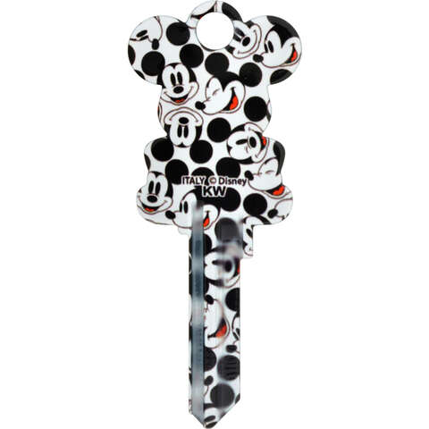 Hillman Disney Mickey Mouse House/Padlock Universal Key Blank Double, Pack of 5