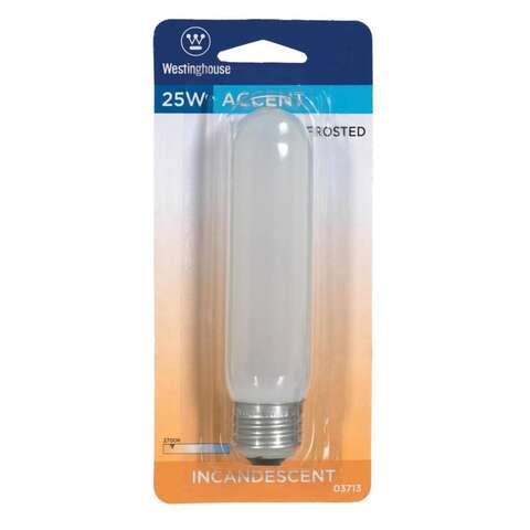 Westinghouse 25 W T10 Tubular Incandescent Bulb E26 (Medium) White 1 pk, Pack of 6