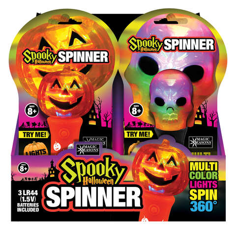 Magic Seasons 7.5 in. Prelit Spooky Spinner Lights, Pack of 12