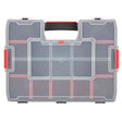 Craftsman 14.8 in. W X 2.71 in. H X 11.5 in. D Storage Organizer Plastic 14 compartments Black/Red