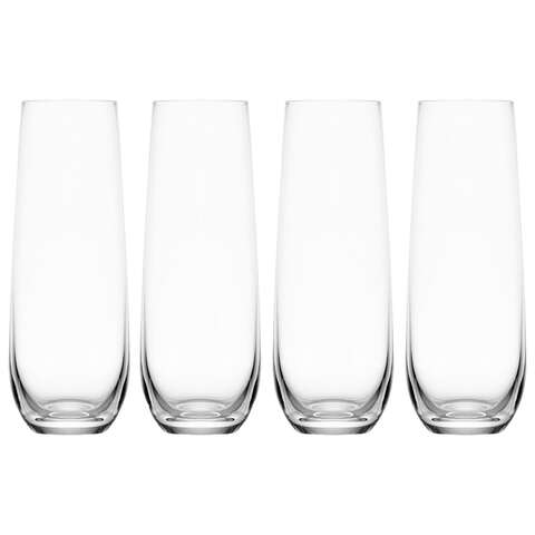 Mikasa Parker 9.5 oz Clear Crystal Stemless Champagne Flutes