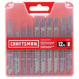 Craftsman High Carbon Steel U-Shank Jig Saw Blade Set 12 pc