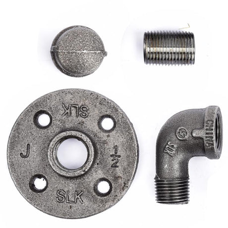 STZ Industries 1/2 in. FIP each X 1/2 in. D FIP Black Malleable Iron Pipe Hook