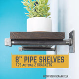 STZ Industries Black Steel Shelf Bracket 8 in. L