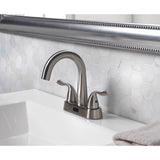 Homewerks Brushed Nickel Motion Sensing Modern Centerset Bathroom Sink Faucet 4 in.