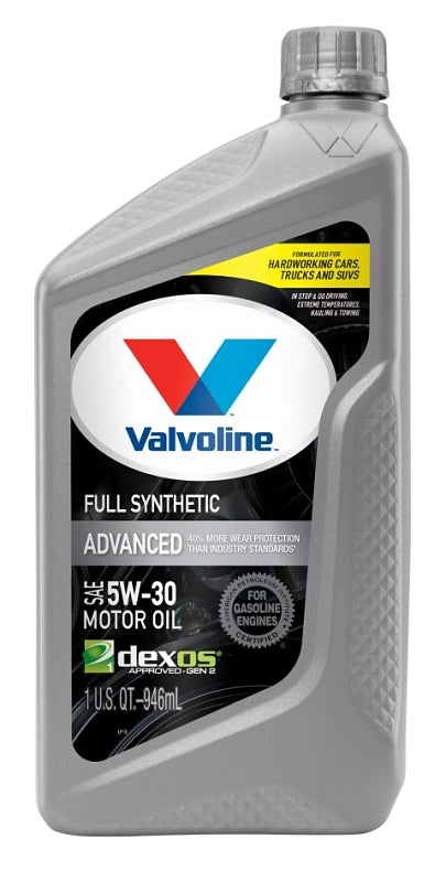 Valvoline VV955 Advanced Full Synthetic Motor Oil, 5W-30, 1 qt Bottle, Pack of 6