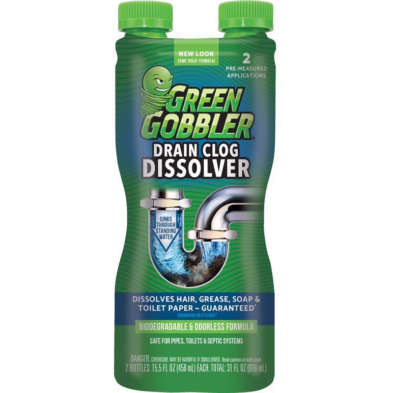 Green Gobbler Liquid Drain Clog Remover 31 oz, Pack of 6