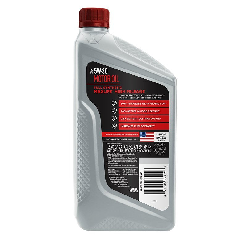 Valvoline VV179 Motor Oil, 5W-30, 1 qt, 6/PK, Pack of 6