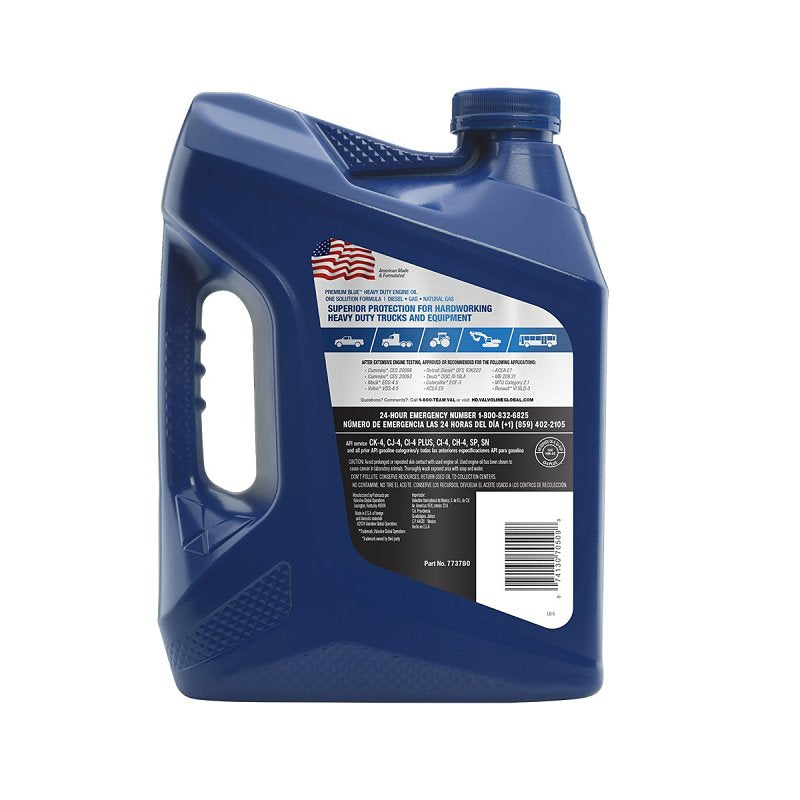 Valvoline Premium Blue 773780 Diesel Engine Oil, 15W-40, 1 gal, Jug, Pack of 3