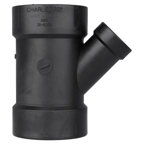Charlotte Pipe 4 in. Hub X 4 in. D Hub ABS Wye