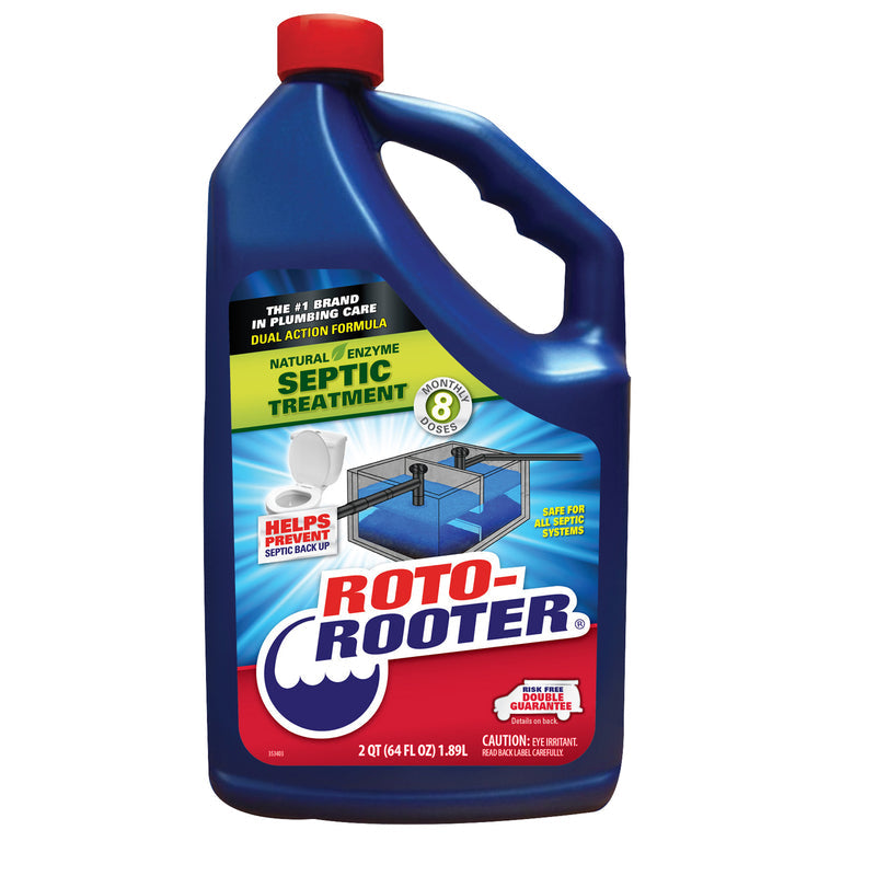 Roto-Rooter 351272 Septic Treatment, Liquid, Characteristic, 64 oz, Pack of 4