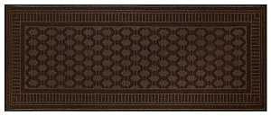 Multy Home 1005046 Embossed Mat, 5 ft L, 2 ft W, 0.16 in Thick, Andor Pattern, Polyester Rug, Black