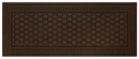 Multy Home 1005046 Embossed Mat, 5 ft L, 2 ft W, 0.16 in Thick, Andor Pattern, Polyester Rug, Black