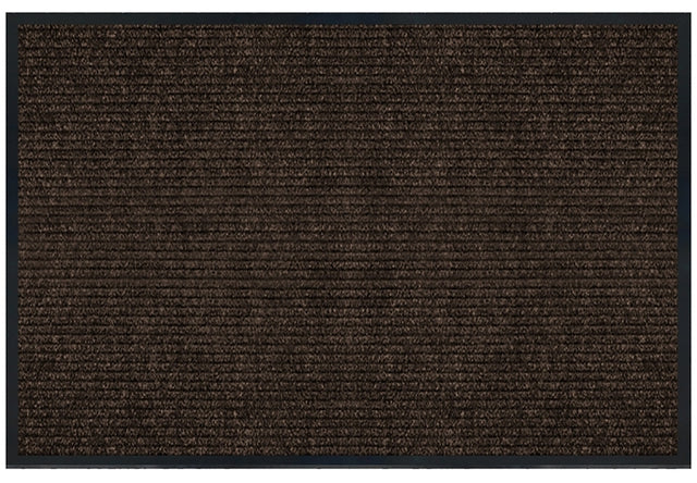 Multy Home Platinum MT1005379 Utility Floor Mat, 4 ft L, 3 ft W, Ribbed Pattern, Polypropylene Rug, Tan