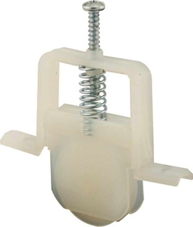 Prime-Line B 691 Adjustable Roller Assembly, 1 in Dia Roller, 1/4 in W Roller, Polyethylene Roller, Concave Roller