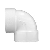 Charlotte Pipe Schedule 40 1-1/2 in. Hub X 1-1/2 in. D Hub PVC Elbow 1 pk