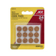 Ace Cork Self Adhesive Bumper Pad Brown Round 1/2 in. W 24 pk
