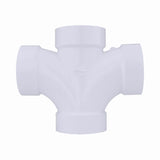 Charlotte Pipe Schedule 40 2 in. Hub X 2 in. D Hub PVC Double Sanitary Tee 1 pk