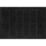 Multy Home MT5001431 Door Mat, 36 in L, 48 in W, Contours Pattern, Polypropylene/Rubber Surface, Charcoal