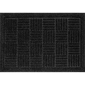 Multy Home MT5001431 Door Mat, 36 in L, 48 in W, Contours Pattern, Polypropylene/Rubber Surface, Charcoal