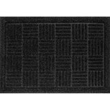 Multy Home MT5001431 Door Mat, 36 in L, 48 in W, Contours Pattern, Polypropylene/Rubber Surface, Charcoal