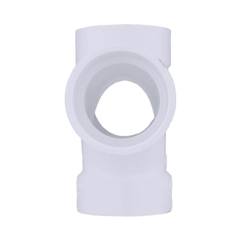 Charlotte Pipe Schedule 40 1-1/2 in. Hub X 1-1/2 in. D Hub PVC Double Sanitary Tee 1 pk