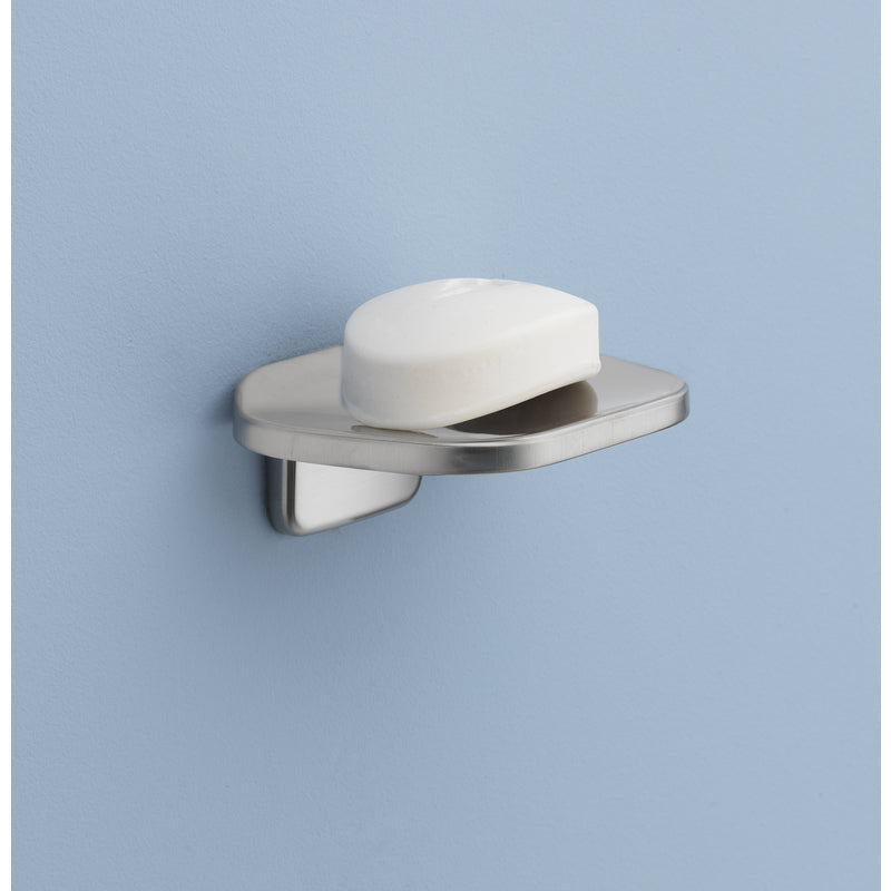 OakBrook Brushed Nickel Silver Die Cast Zinc Soap Dish