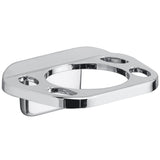 OakBrook Chrome Silver Die Cast Zinc Toothbrush/Tumbler Holder