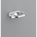 OakBrook Chrome Silver Die Cast Zinc Toothbrush/Tumbler Holder