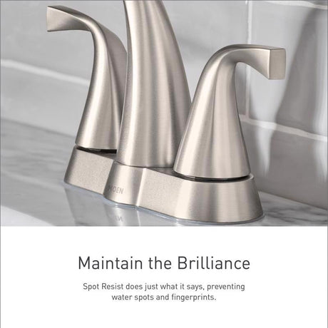 Moen Darcy Brushed Nickel Contemporary Bathroom Faucet 4 in.