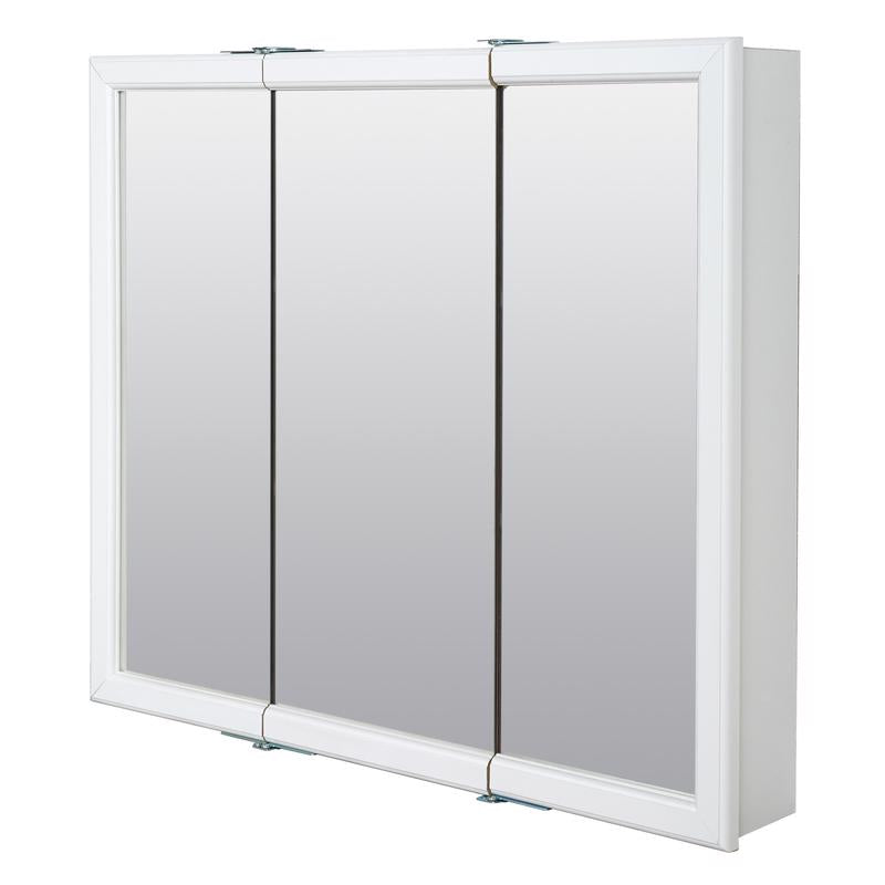 Zenna Home 25.75 in. H X 29.63 in. W X 4.5 in. D Rectangle Tri-View Medicine Cabinet