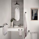 Moen Arlys Matte Black Towel Bar 7.25 in. L Zinc