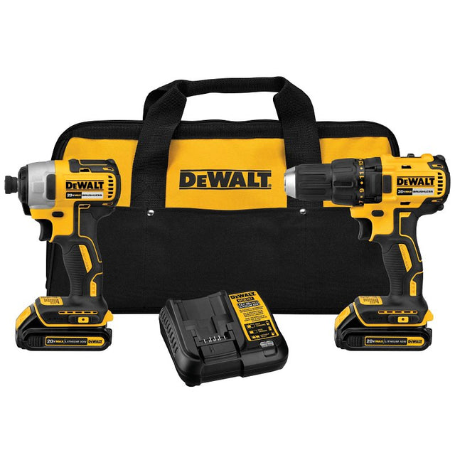 DEWALT 20V MAX Series DCK277D2 Brushless Combo Tool Kit, Battery Included, 1.3 Ah, 20 V, Lithium-Ion
