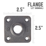 STZ Industries Pipe Decor Iron Flange 1/2 in.