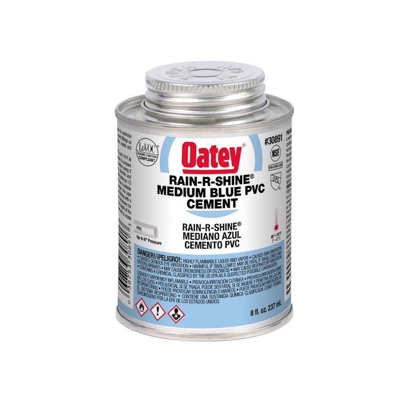 Oatey Rain-R-Shine Blue Cement For PVC 8 oz