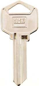Hy-Ko 11010EZ1 Key Blank, Brass, Nickel, For: LSDA Cabinet, House Locks and Padlocks, EZ1 Key Number, Pack of 10