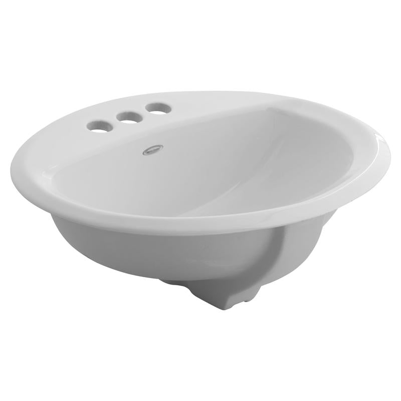 American Standard Aqualyn Vitreous China Bathroom Sink 20.37 in. W X 17.37 in. D White