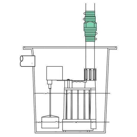 Zoeller 1-1/4 in. D X 1-1/4 in. or 1-1/2 in. D Slip Plastic Check Valve