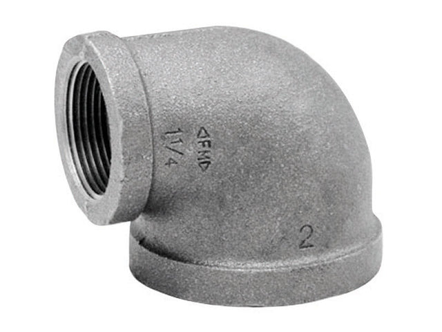 Anvil 2 in. FPT X 1-1/2 in. D FPT Black Malleable Iron 90 Degree Elbow